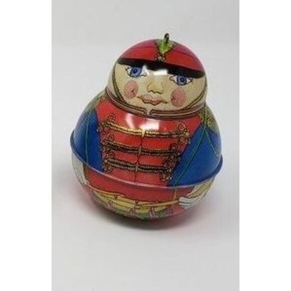 1991 Hallmark Jolly Wolly Soldier Tin Handcrafted Keepsake Christmas Ornament - Picture 2 of 6